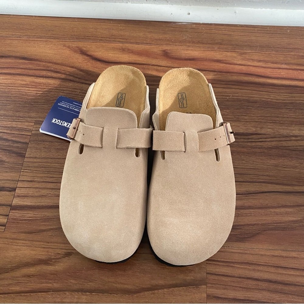 Birkenstock Boston Soft Footbed Tan Clogs - Picture 4 of 6